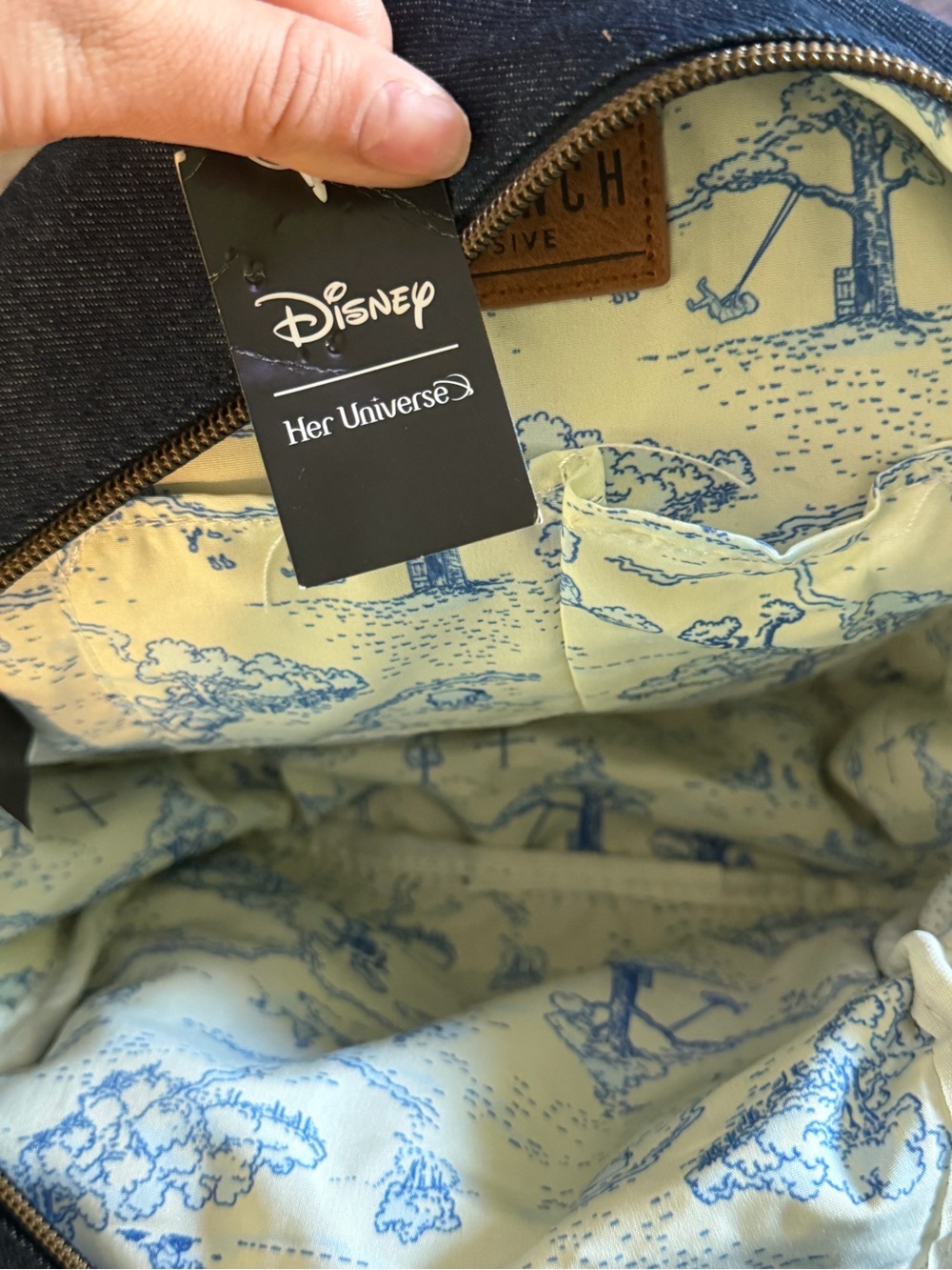 Her Universe Disney Winnie the Pooh Denim Overall Mini Backpack NWT - Picture 7 of 7